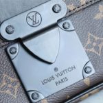 Louis Vuitton S-Lock Sling Monogram Macassar Black For Men, Men's Bags, Crossbody Bags 8.3in/21cm LV M45807