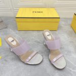 Fendi First Violet Transparent High-Heeled Sandals For Women