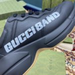 Gucci Women's Rhyton Sneakers With Gucci Band Black For Women 599145 DRW00 1000