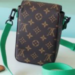 Louis Vuitton S-Lock Vertical Wearable Wallet Monogram Macassar Green For Men, Men's Bags, Shoulder And Crossbody Bags 7.5in/19cm LV