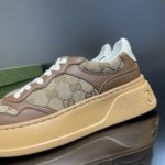 Gucci Men's GG Sneaker Brown And Beige For Men 676092 UPG20 2866
