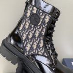 Christian Dior Women's Dior With Oblique Jacquard Ankle Boot Black For Women CD