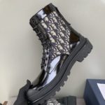 Christian Dior Women's Dior With Oblique Jacquard Ankle Boot Black For Women CD