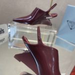 Prada Brushed Slingback Pumps Burgundy For Women 2.6in/65mm PRD