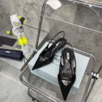 Prada Mesh Fabric Slingback Pumps Black For Women PRD 1I828M_099_F0002_F_045