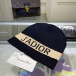 Dior Pompom Beanie In Black