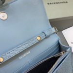 Balenciaga Hourglass Wallet On Chain in Blue, For Women, Women's Bags 7.6in/19cm