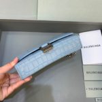 Balenciaga Hourglass Wallet On Chain in Blue, For Women, Women's Bags 7.6in/19cm