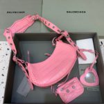 Balenciaga Le Cagole XS Shoulder Bag In Pink, For Women, Women's Bags 10.2in/26cm