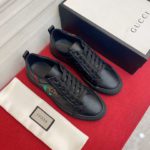 Gucci Men's Ace GG Embossed Sneaker With G And Bee Black For Men ‎‎625787