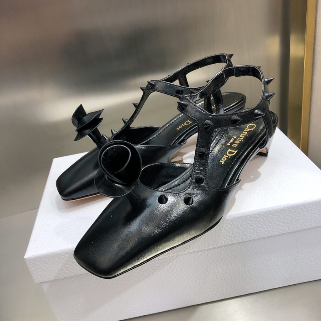 Christian Dior Women's Rose Fantastique Pump Black For Women CD 1.5in/4cm