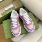 Gucci Men's GG Sneaker Pink And Purple Supreme For Men ‎‎670408 UPG90 5471