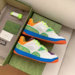 Gucci Women's Basket Sneaker White Green And Purple For Women 661310 2SH80 9062
