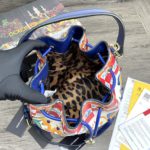 Dolce & Gabbana Print Crespo Bucket Bag Multicolor With Branded Plate For Women DG Bag