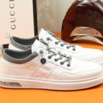 Jieshou x Gucci Men's Sneakers Breathable Spring Autumn Winter White And Gray For Men