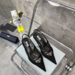 Prada Mesh Fabric Slingback Pumps Black For Women PRD 1I828M_099_F0002_F_045