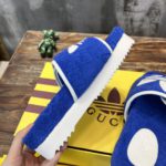 Gucci x Adidas Men's Sandal With Platform And GG Blue For Men 702412 UU010 4160