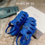 Prada Foam Rubber Sandals Blue For Women 2.2in/55mm PRD 1X853M_3LKK_F0013_F_055