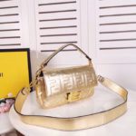 Fendi Baguette Chain Midi Medium Gold Bag For Woman 26cm/10in