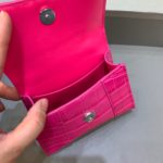 Balenciaga Hourglass Mini Handbag With Chain In Dark Pink, For Women, Women's Bags 4.7in/12cm