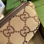 Gucci Jumbo GG Belt Bag Camel And Ebony Jumbo GG Canvas For Women  15.3in/39cm GG 696031 UKMDG 2570