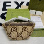 Gucci Jumbo GG Belt Bag Camel And Ebony Jumbo GG Canvas For Women  15.3in/39cm GG 696031 UKMDG 2570