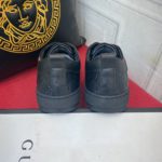 Gucci Men's Ace GG Embossed Sneaker With G And Bee Black For Men ‎‎625787