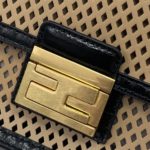 Fendi Small Kan U Black and Brown Bag For Woman 19cm/7.5in485
