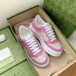 Gucci Men's GG Sneaker Pink And Purple Supreme For Men ‎‎670408 UPG90 5471