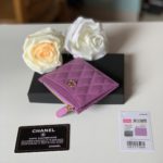 Chanel Flat Card Holder Purple Bag For Women 11.5cm/4.5in