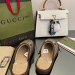 Gucci Men's GG Slipper With Horsebit Gray For Men GG Shoes 694249