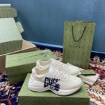Gucci Women's Rhyton Sneakers With Lemon Gucci White Ivory For Women ‎684899 DRW00 9522