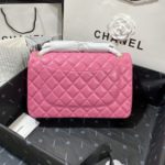 Chanel Large Classic Handbag Gold Hardware Pink For Women, Women's Handbags, Shoulder Bags 11.8in/30cm
