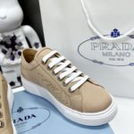 Prada Macro Re-Nylon And Brushed Sneakers Brown For Women 1.2in/30mm PRD