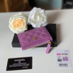Chanel Flat Card Holder Purple Bag For Women 11.5cm/4.5in