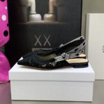 Christian Dior Women's J'Adior Slingback Ballerina Flat Black For Women CD