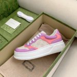 Gucci Men's GG Sneaker Pink And Purple Supreme For Men ‎‎670408 UPG90 5471