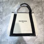 Balenciaga Navy Medium Cabas Tote Bag In Black, For Women, Women's Bags 14.1in/36cm 5812922HH3N9260
