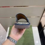 Gucci Men's GG Supreme Slide Sandal Blue And Beige For Men ‎624879