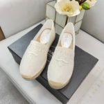 Prada Linen Espadrilles White For Women 0.8in/20mm PRD