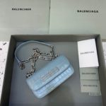 Balenciaga Gossip Small On Chain Shoulder Bag Blue, For Women, Women's Bags 7.4in/19cm