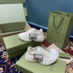 Gucci Men's Rhyton Sneakers With Logo 1921 Gucci White Ivory For Men ‎684896 DRW00 9522
