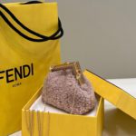 Fendi First Mini Pink Mink Bag For Woman 11.5cm/4in