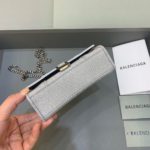 Balenciaga Hourglass Mini Handbag With Chain In Grey, For Women, Women's Bags 4.7in/12cm