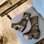 Prada Logo Platform Boots Black For Women 2.9in/7.5cm PRD 1wp148f070_f0002