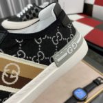 Gucci Men's GG Embroidery Sneaker With Web Black For Men