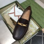 Gucci Men's Loafer With Interlocking G Horsebit Dark Brown For Men ‎655519 1XO00