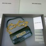 Balenciaga Gossip Small On Chain Shoulder Bag Dark Green, For Women, Women's Bags 7.4in/19cm