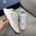 Christian Dior Women's B30 Sneaker Gray Mesh And Light Pink For Women CD