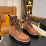 Louis Vuitton Women's Territory Flat Military Boot Brown For Women LV